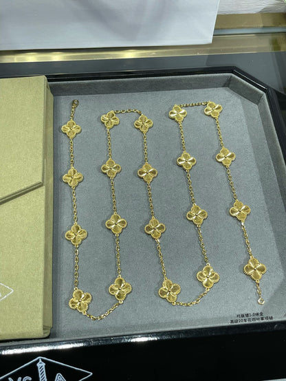 Vintage Alhambra 20 Motifs Long Necklace