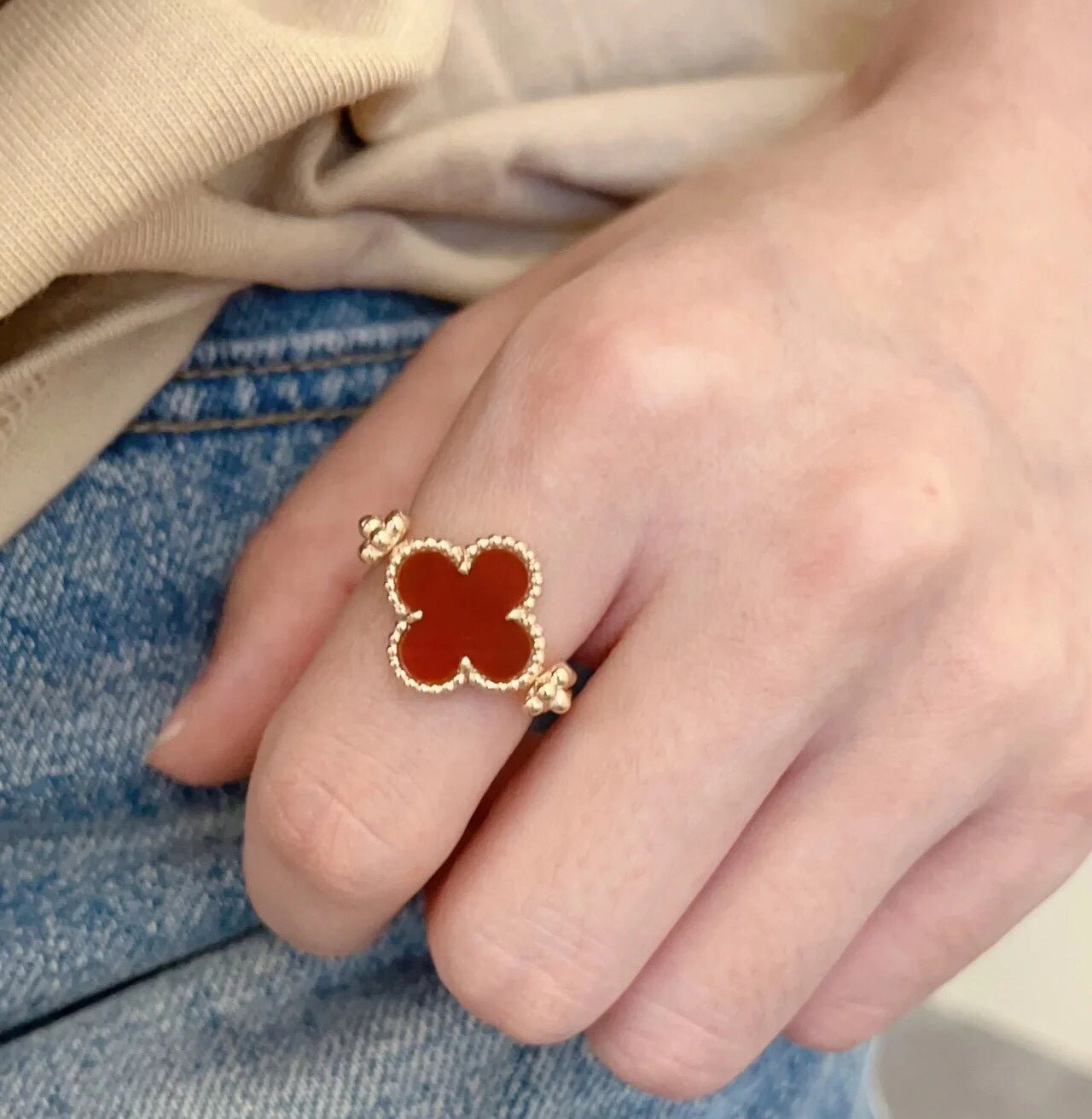 Vintage Alhambra Reversible Ring