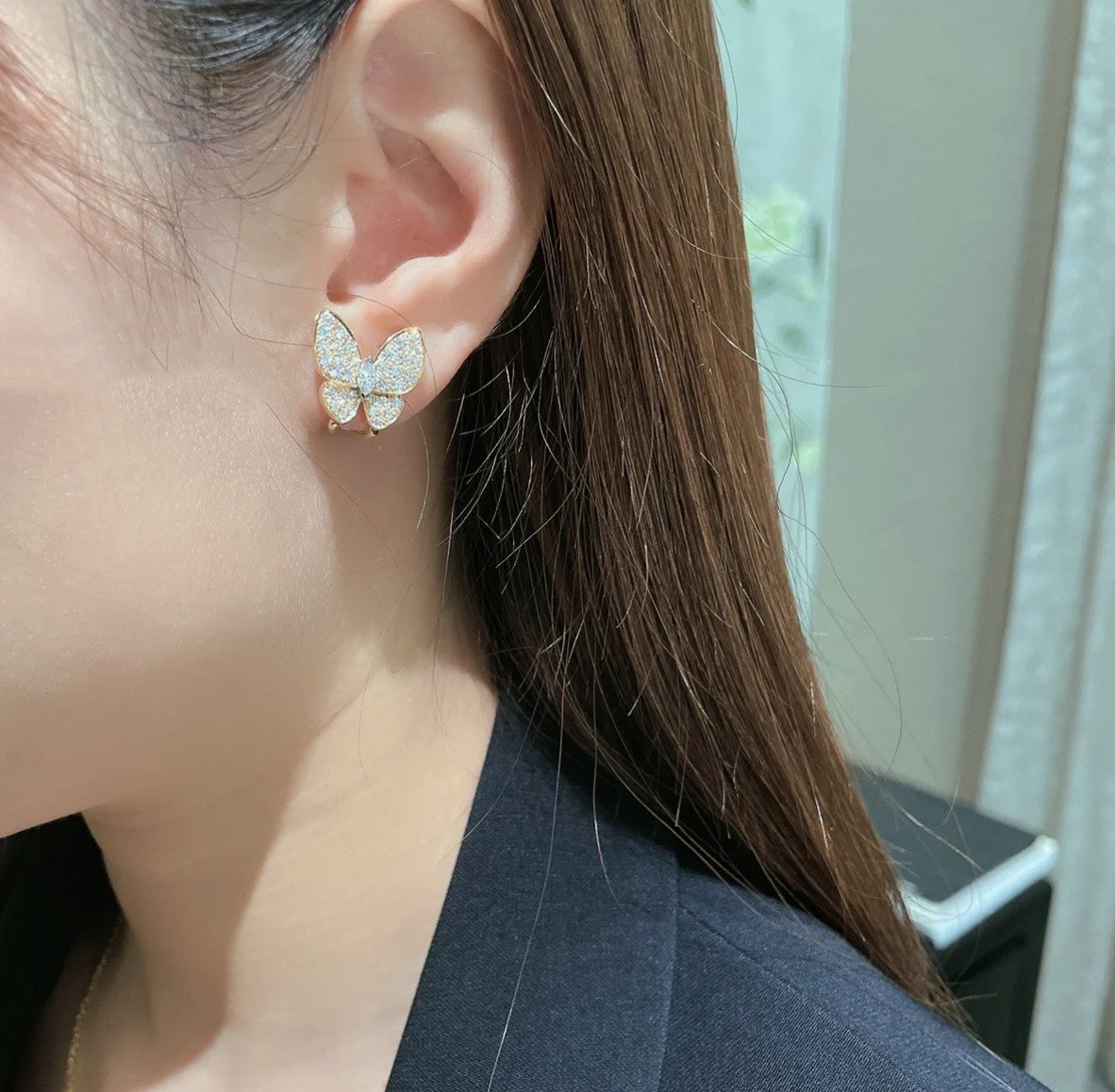 Two Butterfly Turquoise Earrings