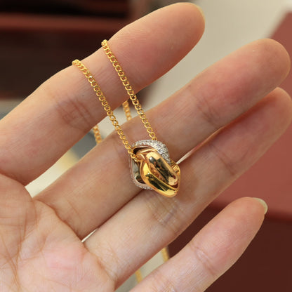 Trinity Cushion Diamond Necklace