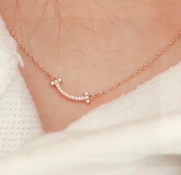 T Small Diamond Pendant Necklace