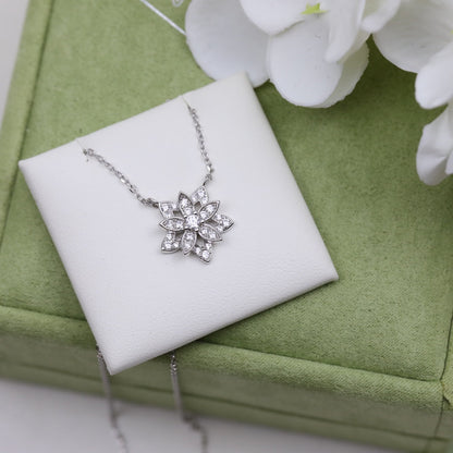 Lotus Openwork Pendant Necklace