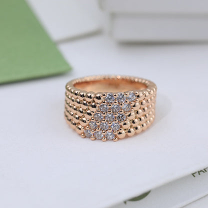 Perlée Diamonds Five Rows Ring