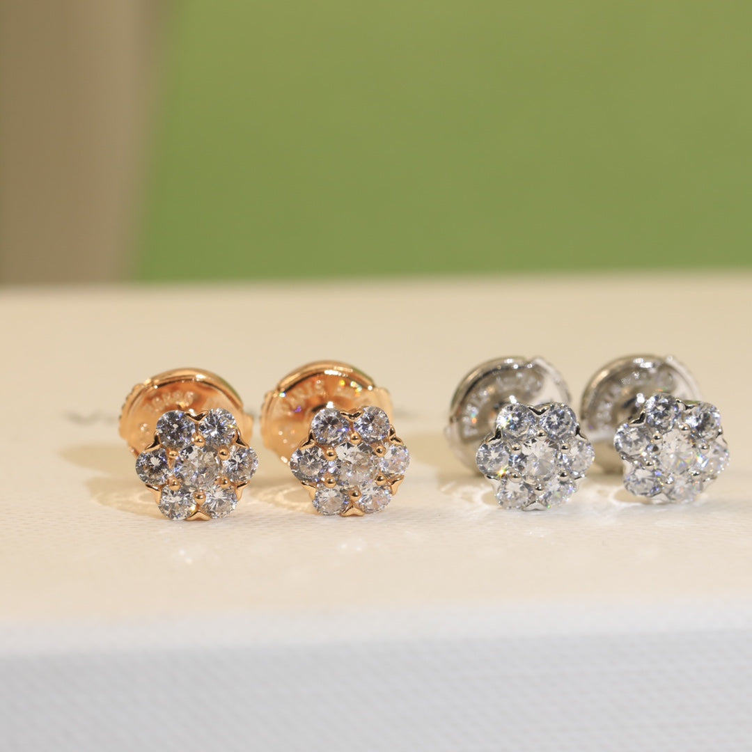 Flower Crystal Earrings