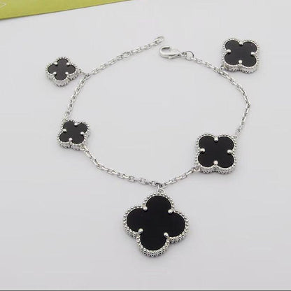 Magic Alhambra Five Black Motifs Bracelet
