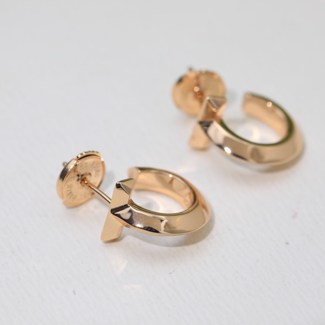 T Hoop Earrings