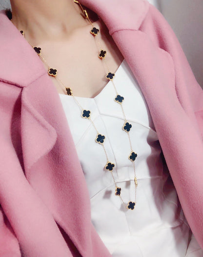 Vintage Alhambra 20 Motifs Long Necklace