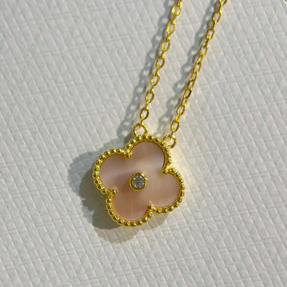Sweet Alhambra Pink Clover Necklace