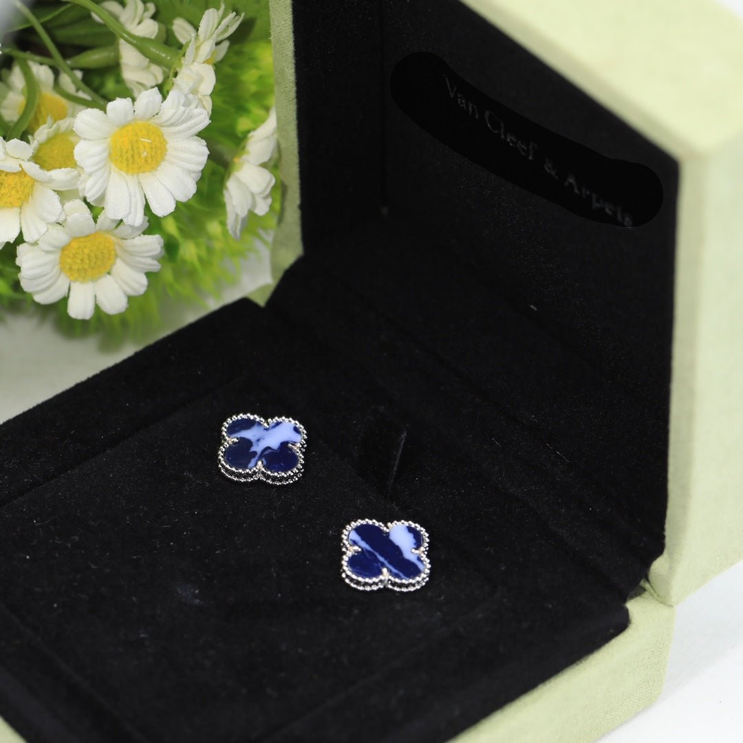 Vintage Alhambra Blue Earrings