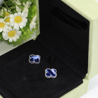 Vintage Alhambra Blue Earrings
