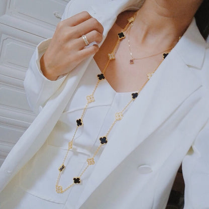 Vintage Alhambra 20 Motifs Long Necklace