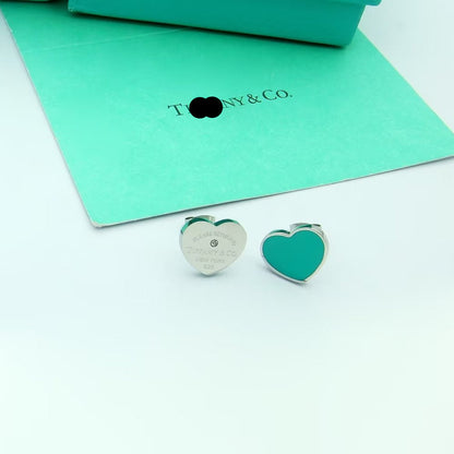 Return to Blue Heart Earrings