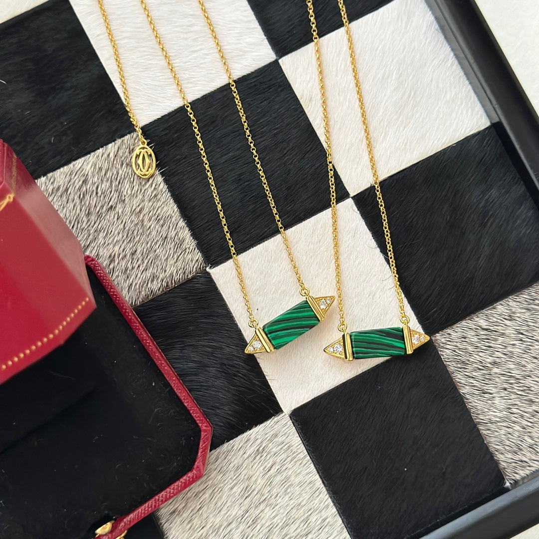 Les Berlingots De Malachite Necklace