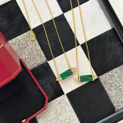 Les Berlingots De Malachite Necklace