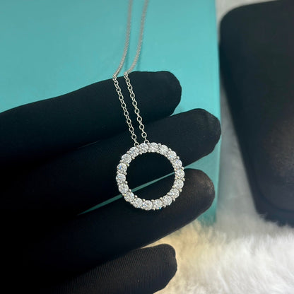 T Circle Diamonds Necklace