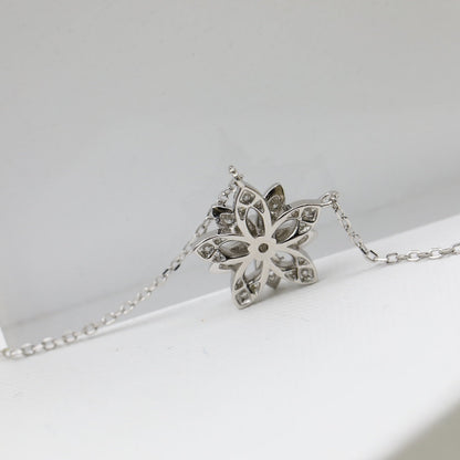 Lotus Openwork Pendant Necklace