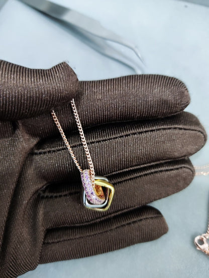 Trinity Pink Diamond Necklace