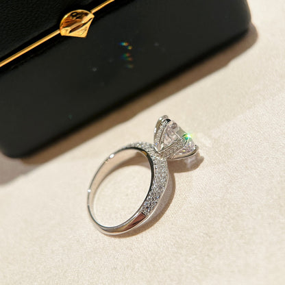 T Pavé Setting Engagement Ring