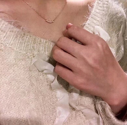 T Small Diamond Pendant Necklace