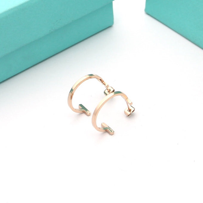 T Hoop Earrings