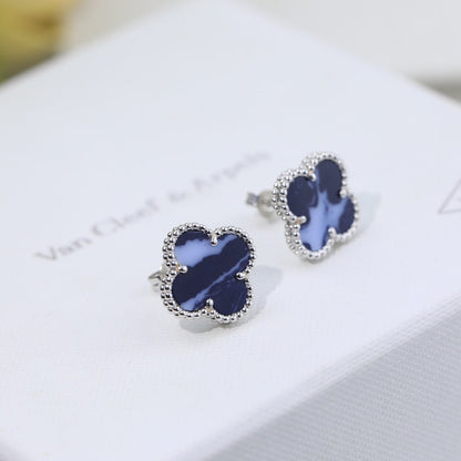Vintage Alhambra Blue Earrings
