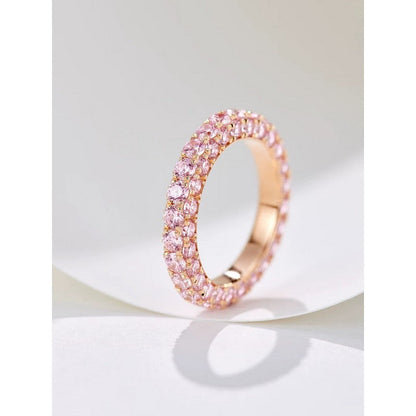 T Pink Crystal Ring