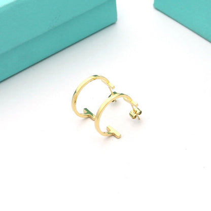T Hoop Earrings