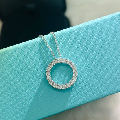 T Circle Diamonds Necklace