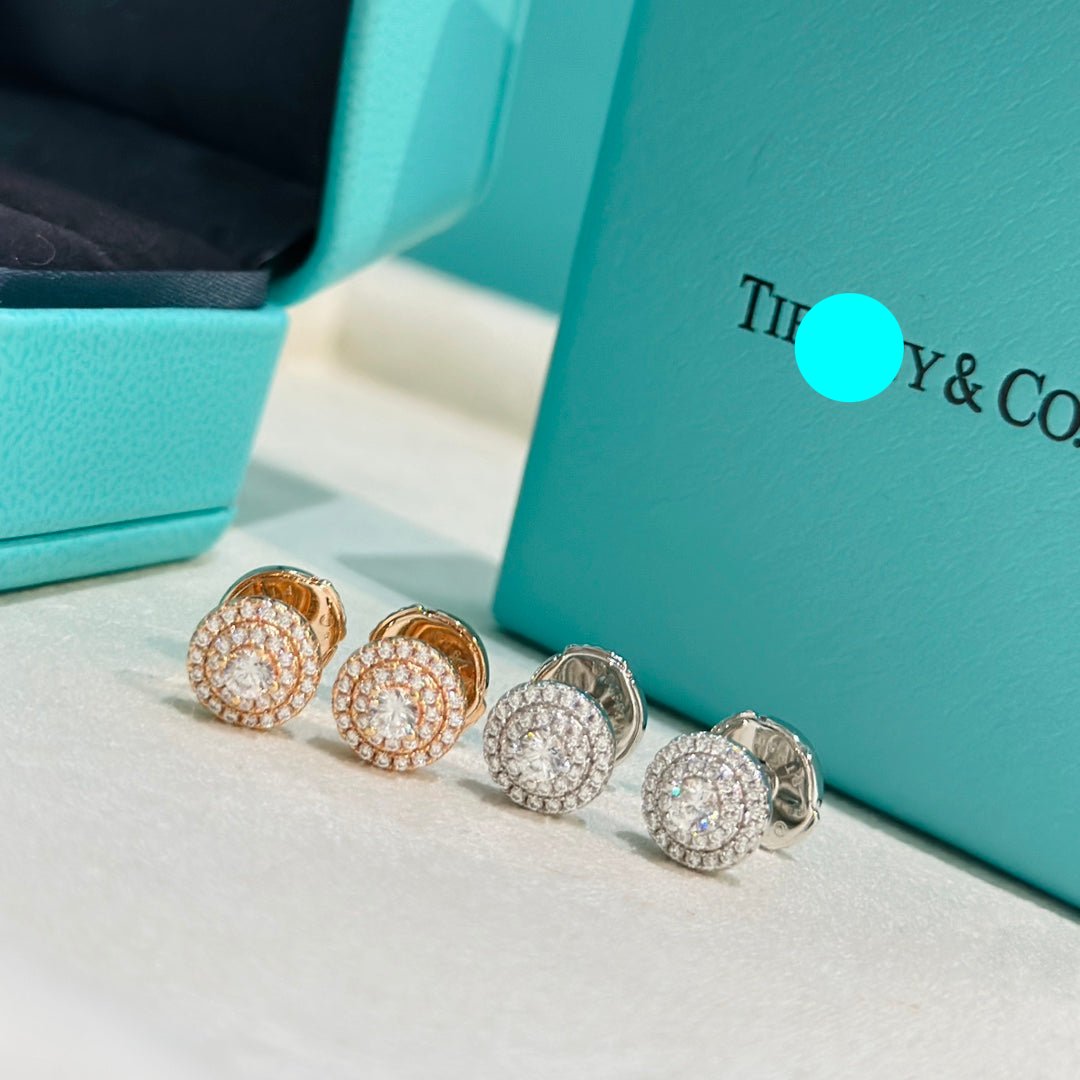 T Soleste Diamonds White Gold Earrings