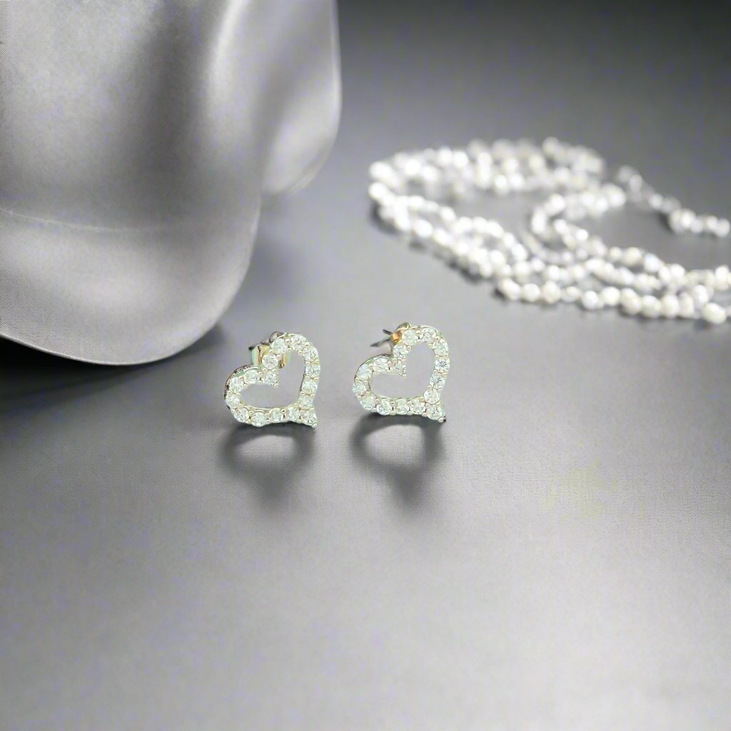 T Heart Diamonds Rose Gold Earrings