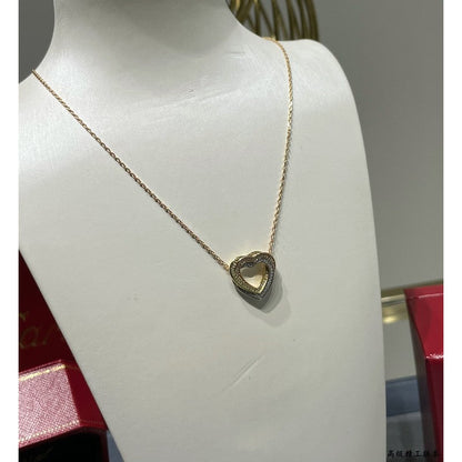Trinity Heart Full Diamond Necklace