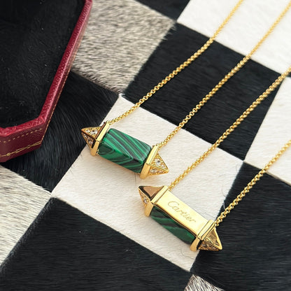 Les Berlingots De Malachite Necklace