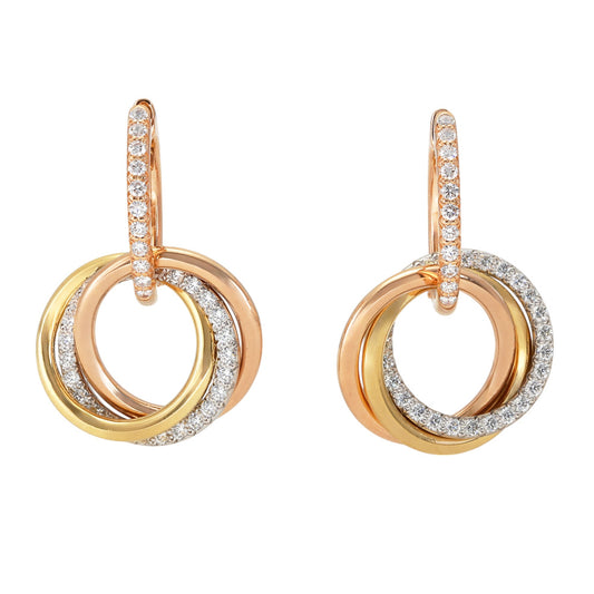 Trinity Earrings W Diamond