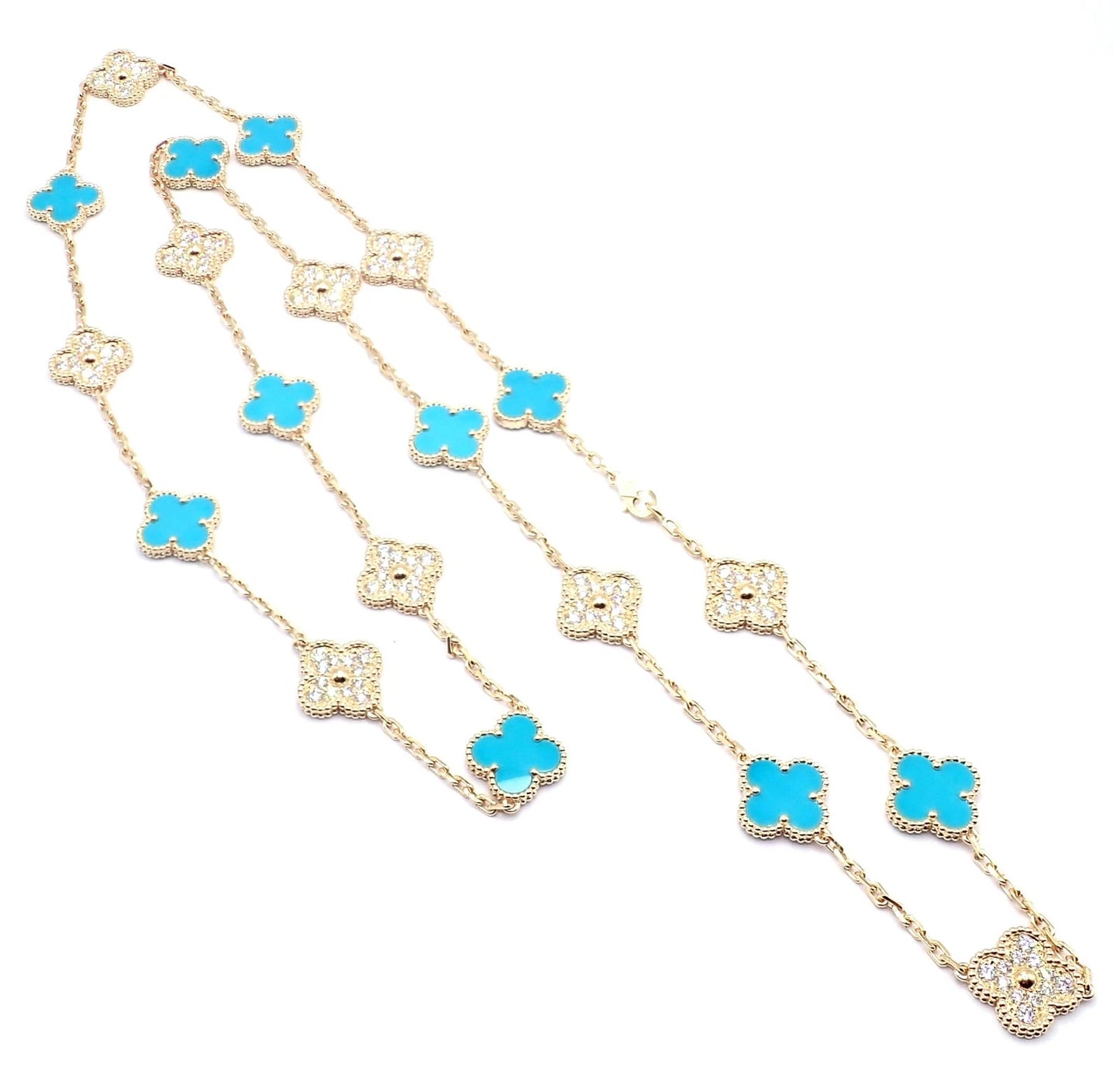 Vintage Alhambra 20 Motifs Long Necklace