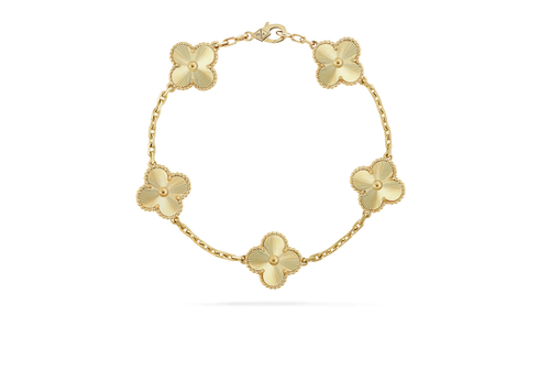 Vintage Alhambra Five Motifs Clover Bracelet