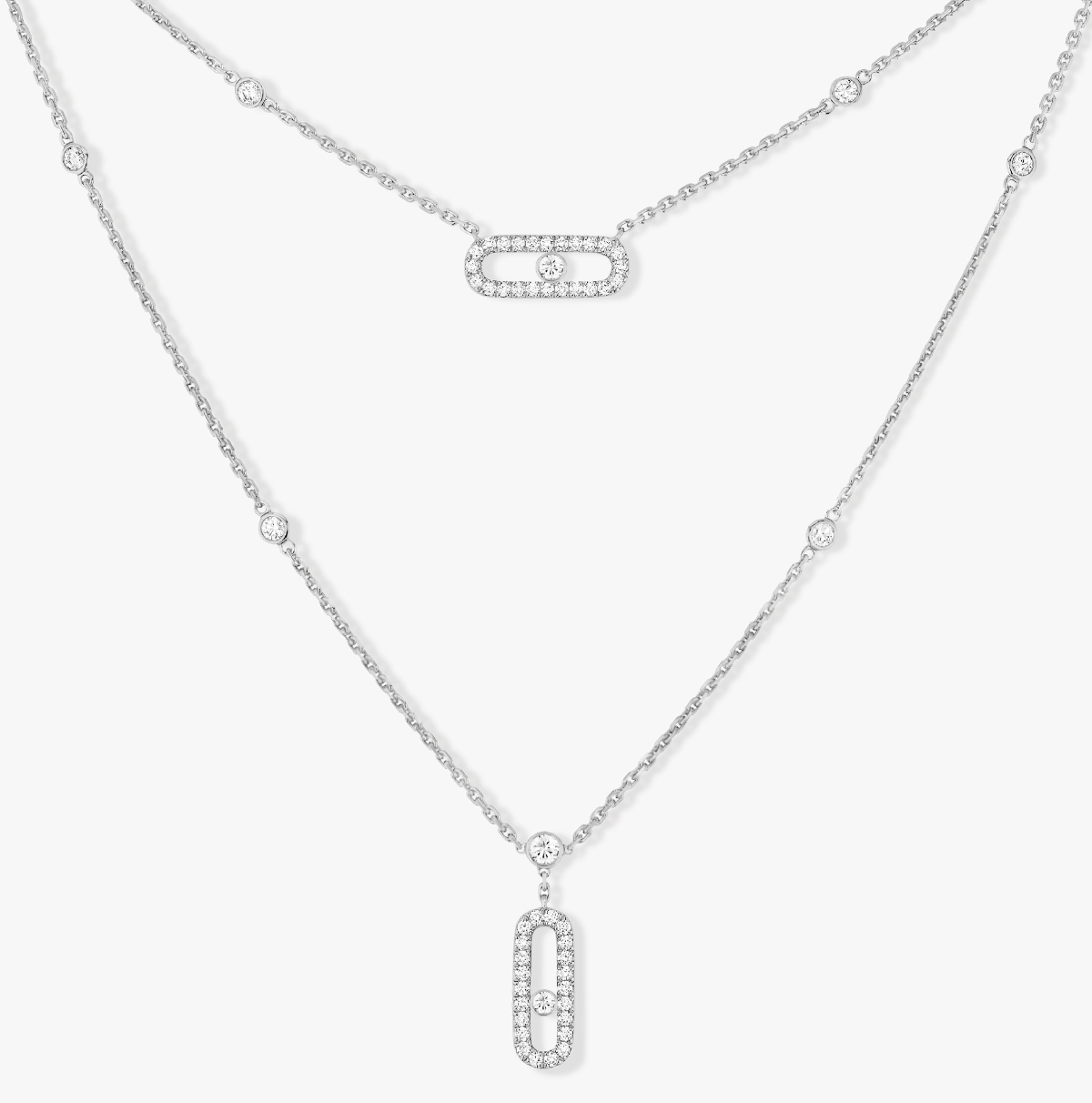 Move Uno 2 Rows Necklace
