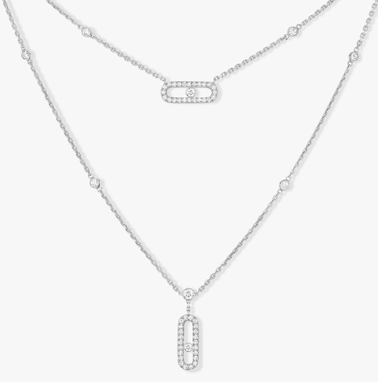 Move Uno 2 Rows Necklace