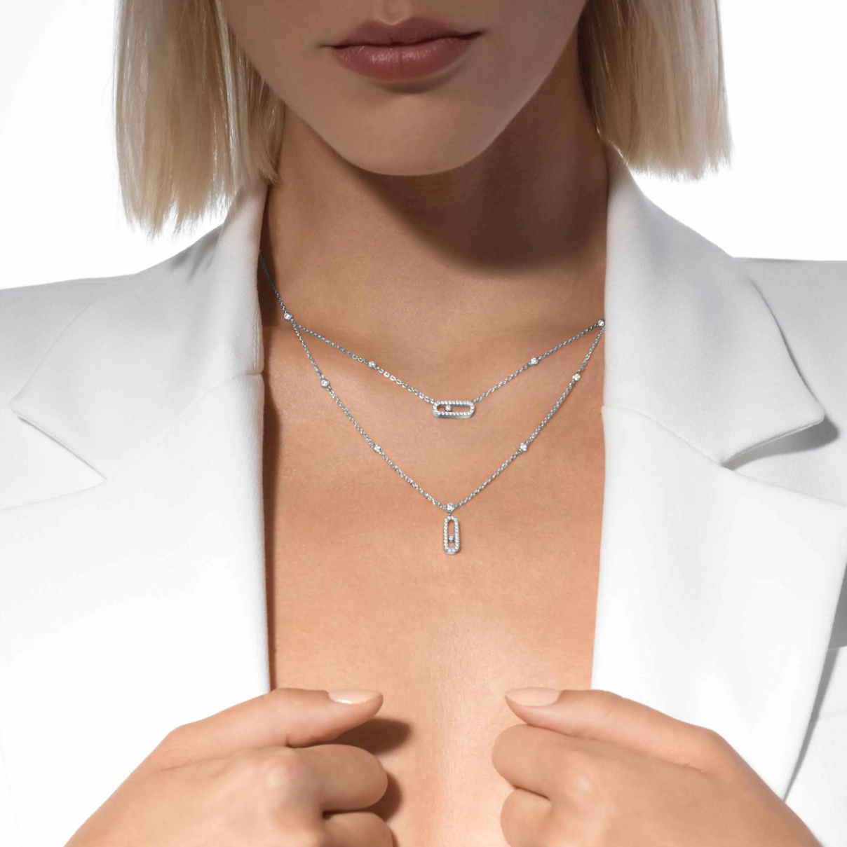 Move Uno 2 Rows Necklace