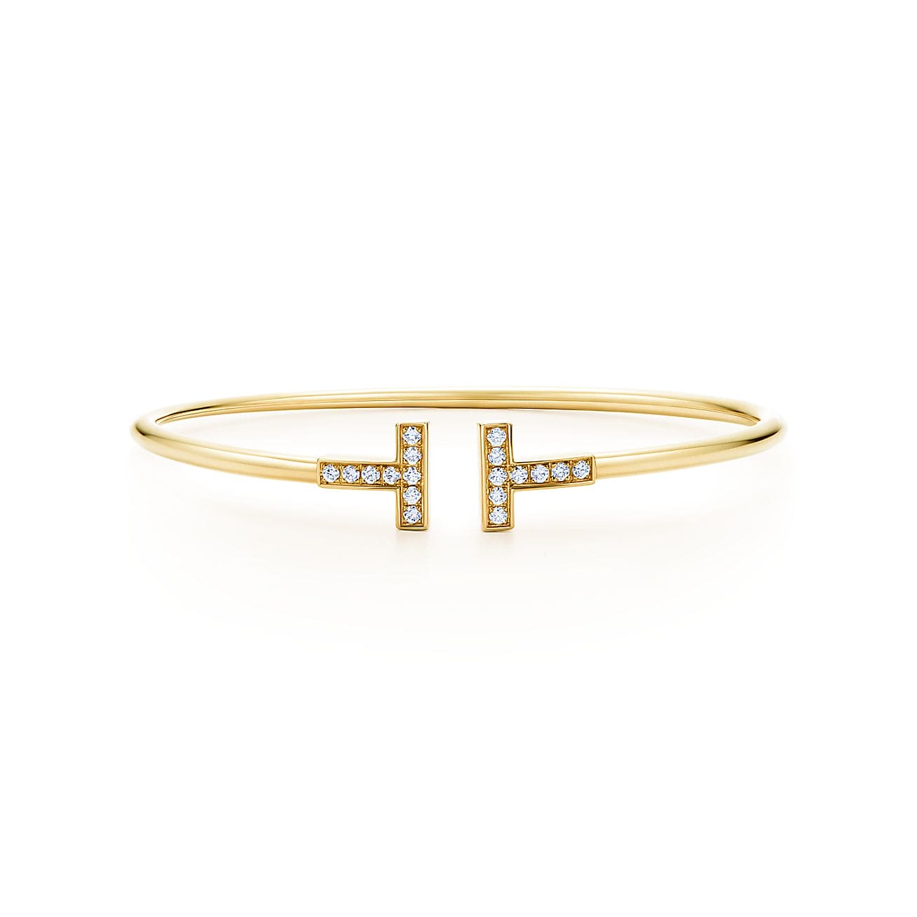 T Diamond Wire Bracelet