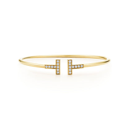 T Diamond Wire Bracelet