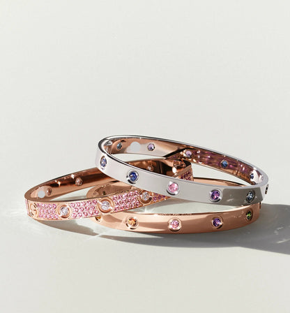 LOVE BRACELET DIAMOND PAVED IN COLORFUL SAPPHIRE